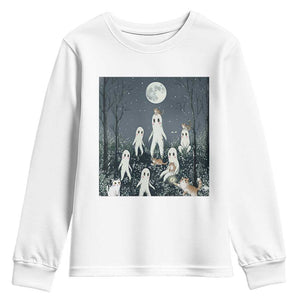 Fresno Nightkittens Nightcrawler Youth Sweatshirt Funny Horror Cat Cryptid Lover Gift TS12 White Print Your Wear