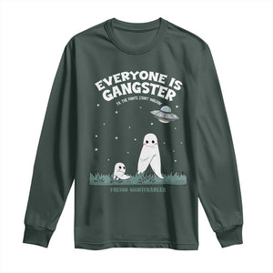 Gangster Til The Pants Start Walkin Nightcrawler Long Sleeve Shirt Funny Cryptid Hunter TS12 Dark Forest Green Print Your Wear