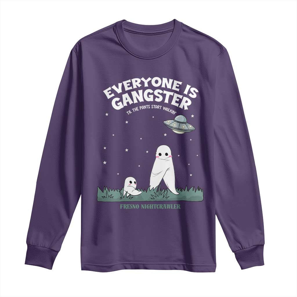 Gangster Til The Pants Start Walkin Nightcrawler Long Sleeve Shirt Funny Cryptid Hunter TS12 Purple Print Your Wear