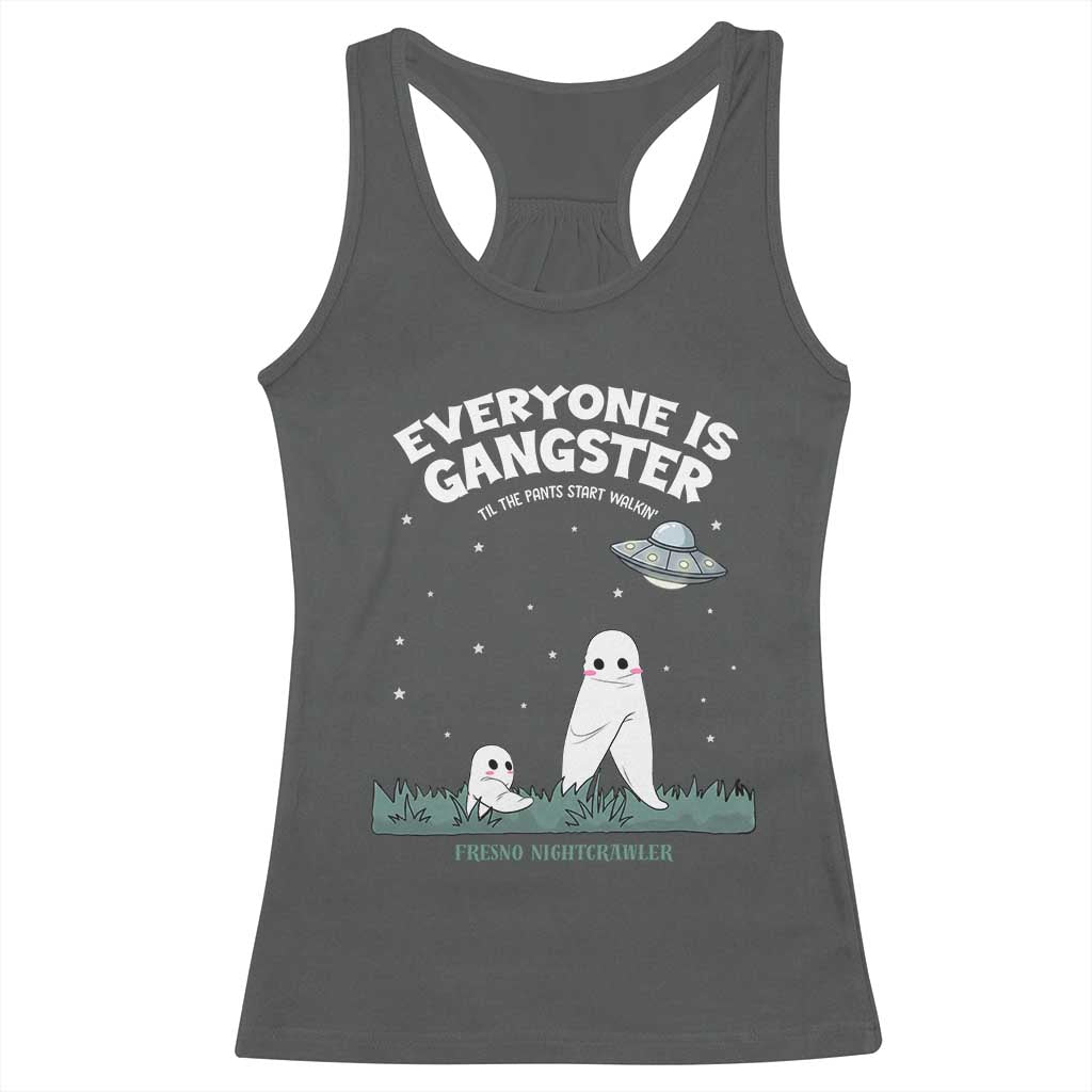 Gangster Til The Pants Start Walkin Nightcrawler Racerback Tank Top Funny Cryptid Hunter TS12 Dark Heather Print Your Wear
