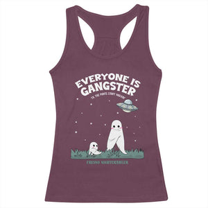 Gangster Til The Pants Start Walkin Nightcrawler Racerback Tank Top Funny Cryptid Hunter TS12 Maroon Print Your Wear