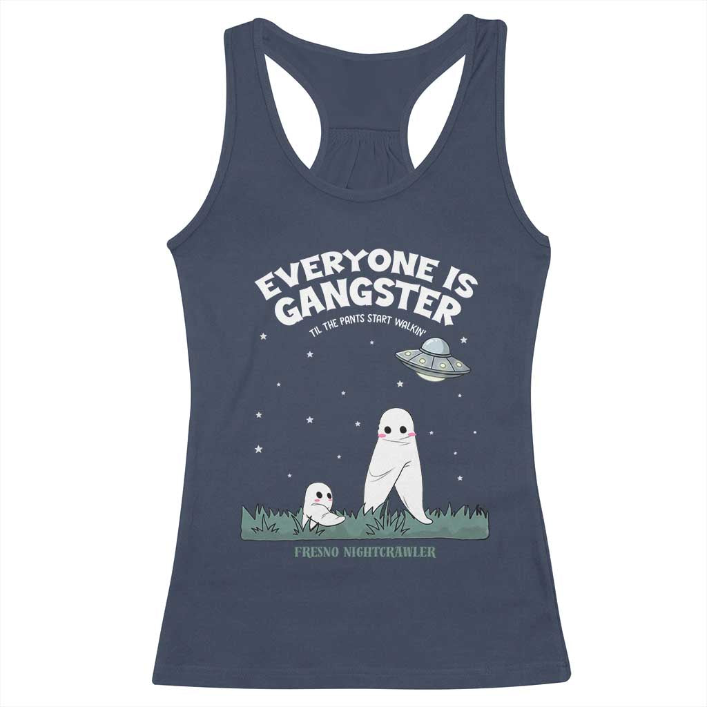 Gangster Til The Pants Start Walkin Nightcrawler Racerback Tank Top Funny Cryptid Hunter TS12 Navy Print Your Wear