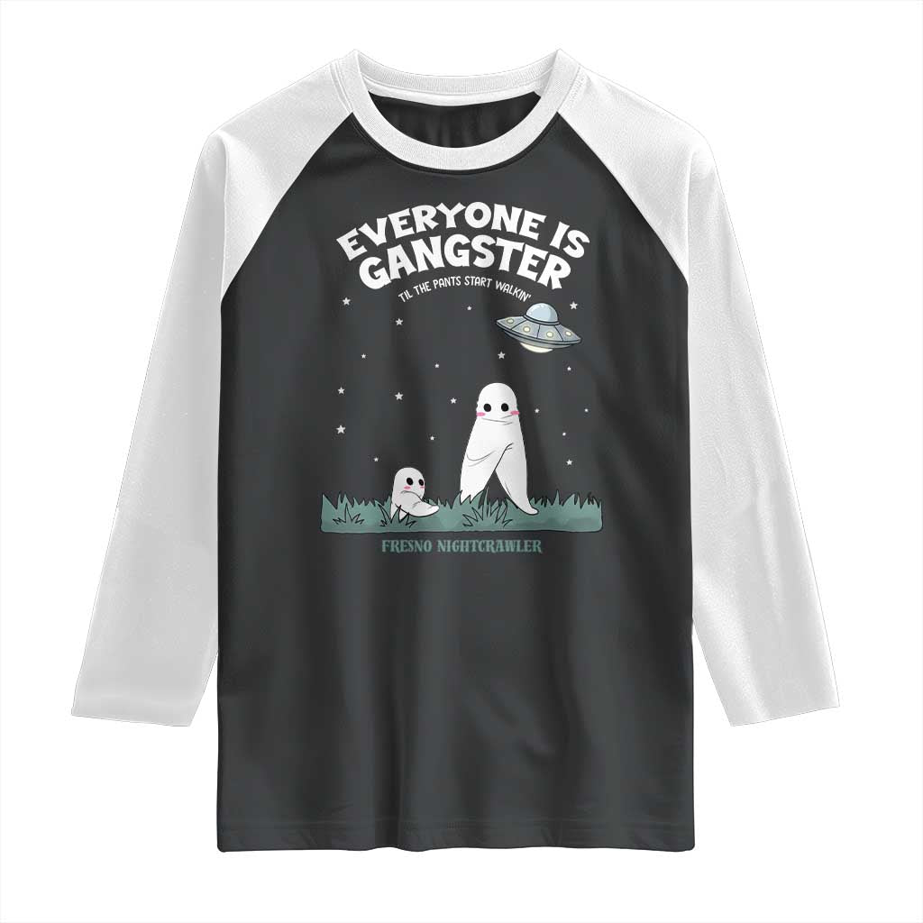 Gangster Til The Pants Start Walkin Nightcrawler Raglan Shirt Funny Cryptid Hunter TS12 Black White Print Your Wear