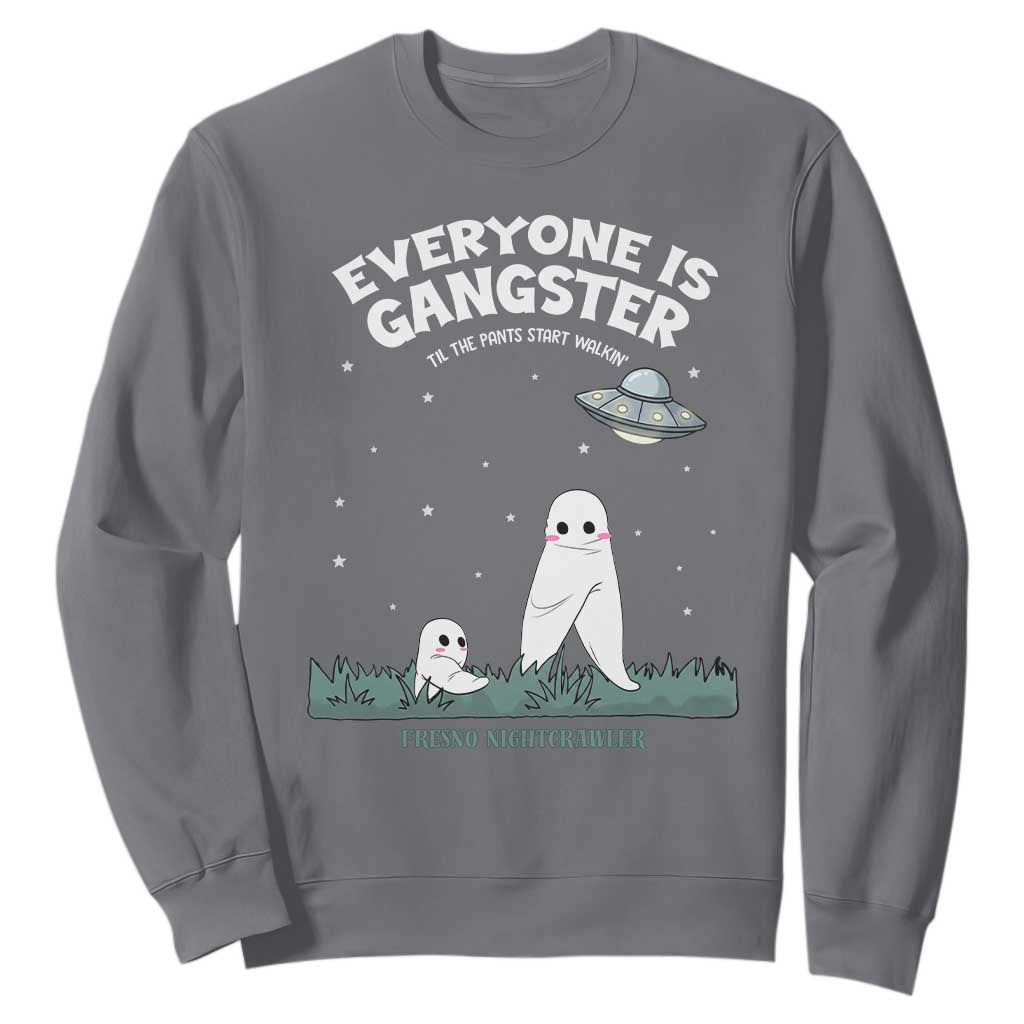 Gangster Til The Pants Start Walkin Nightcrawler Sweatshirt Funny Cryptid Hunter TS12 Charcoal Print Your Wear