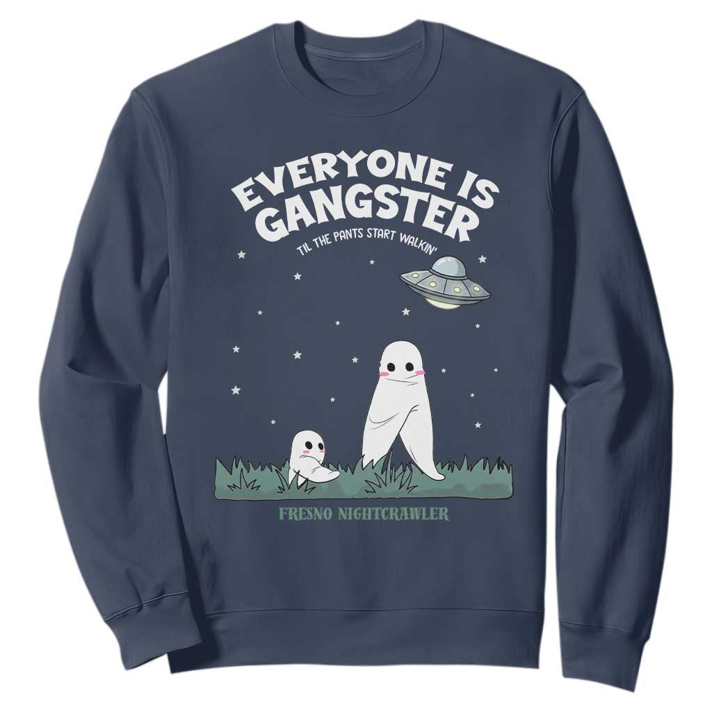 Gangster Til The Pants Start Walkin Nightcrawler Sweatshirt Funny Cryptid Hunter TS12 Navy Print Your Wear