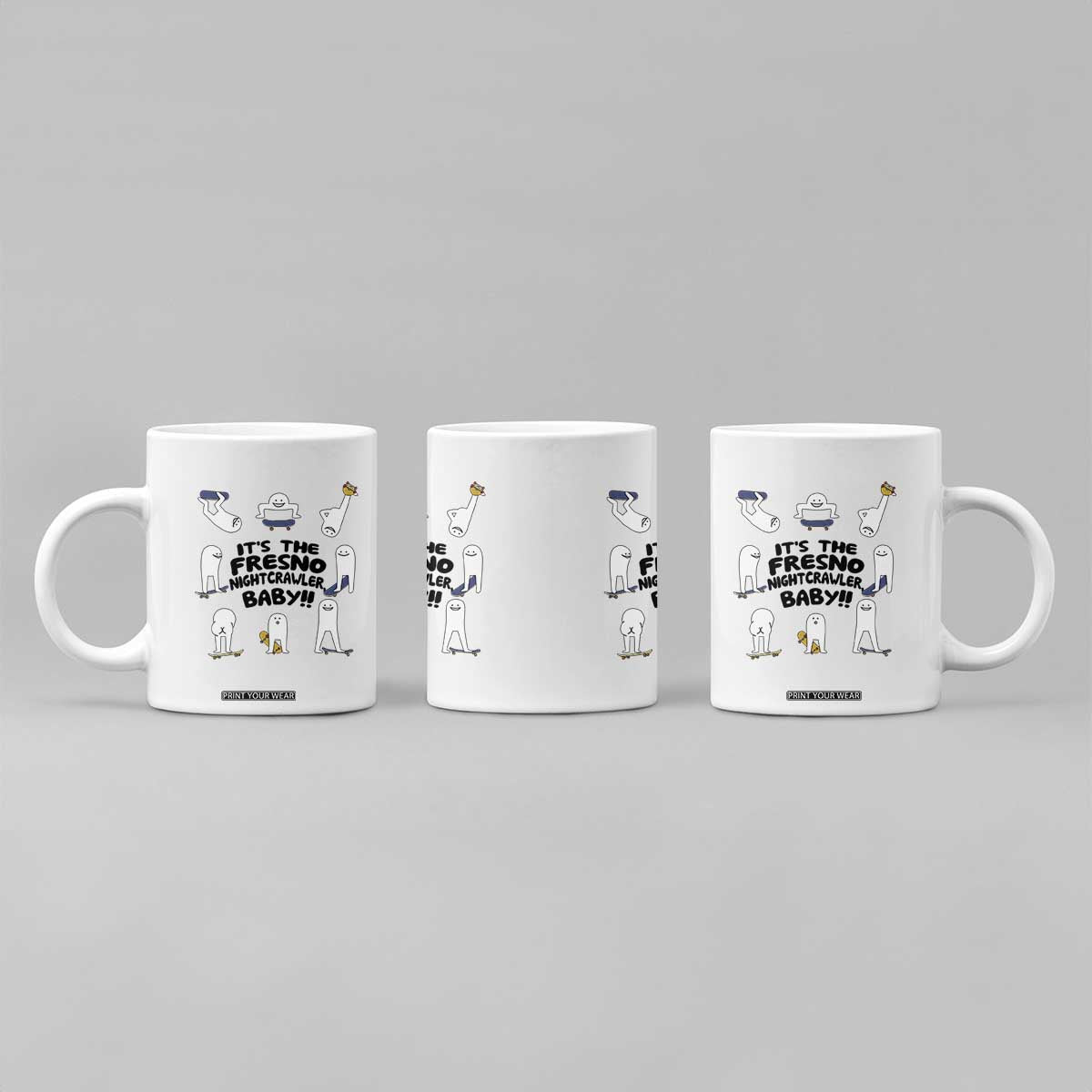 Its The Fresno Nightcrawler Baby Coffee Mug Funny Cryptid Skate Style Gift TS12 Print Your Wear