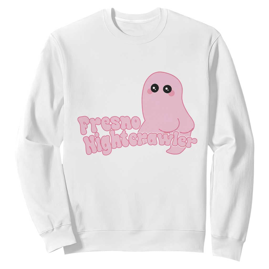 Pink Fresno Nightcrawler Sweatshirt Cryptidcore Aesthetic Gift For Girl TS12 White Print Your Wear