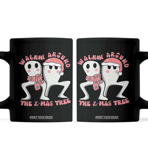 Walkin Around The Xmas Tree Coffee Mug Fresno Nightcrawler Cryptid Christmas Gift TS12 Black Print Your Wear