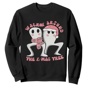 Walkin Around The Xmas Tree Sweatshirt Fresno Nightcrawler Cryptid Christmas Gift TS12 Black Print Your Wear