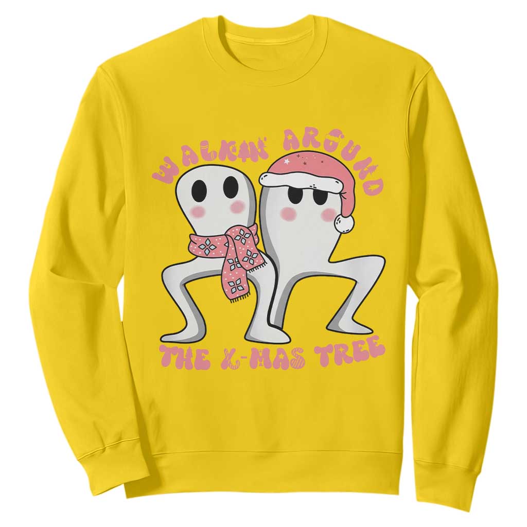 Walkin Around The Xmas Tree Sweatshirt Fresno Nightcrawler Cryptid Christmas Gift TS12 Daisy Print Your Wear