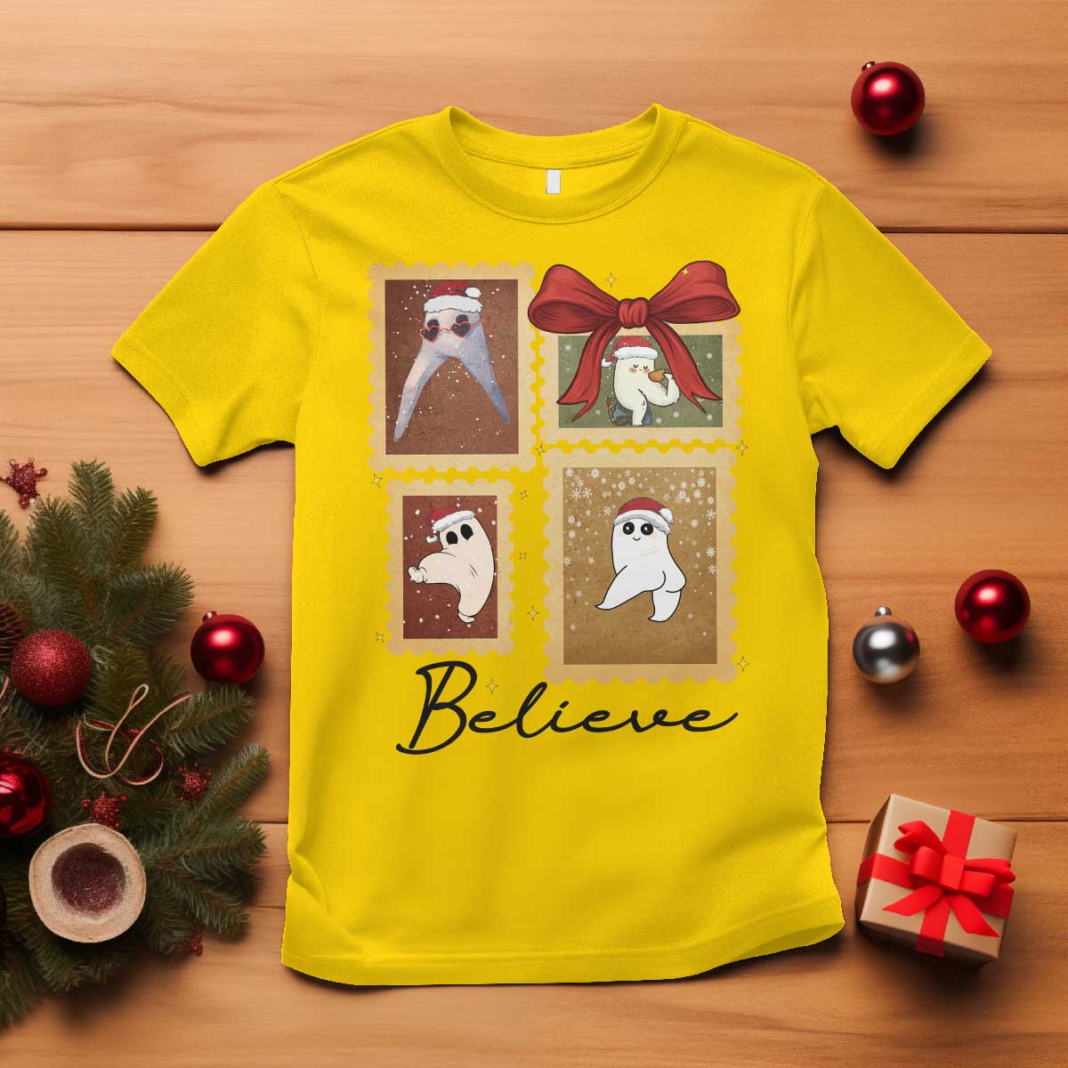 Fresno Nightcrawler Cryptid Christmas Believe Gift T Shirt TS12 Daisy Print Your Wear