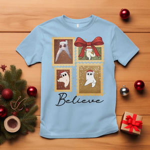 Fresno Nightcrawler Cryptid Christmas Believe Gift T Shirt TS12 Light Blue Print Your Wear