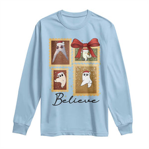 Fresno Nightcrawler Cryptid Christmas Believe Gift Long Sleeve Shirt TS12 Light Blue Print Your Wear