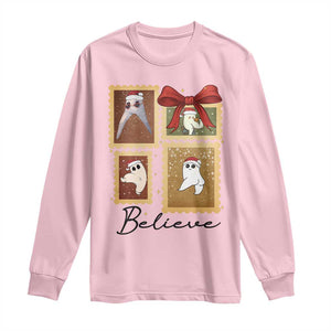 Fresno Nightcrawler Cryptid Christmas Believe Gift Long Sleeve Shirt TS12 Light Pink Print Your Wear