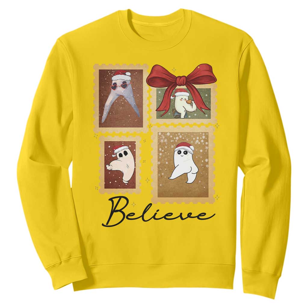 Fresno Nightcrawler Cryptid Christmas Believe Gift Sweatshirt TS12 Daisy Print Your Wear