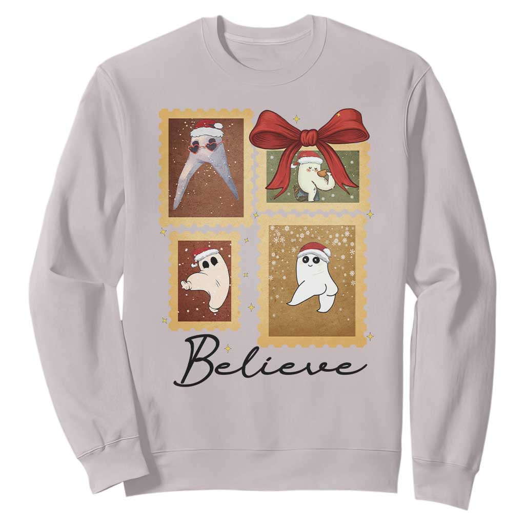 Fresno Nightcrawler Cryptid Christmas Believe Gift Sweatshirt TS12 Ice Gray Print Your Wear