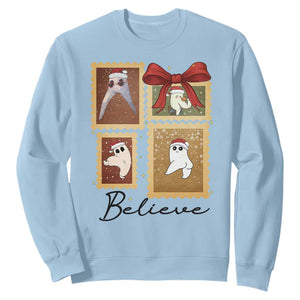 Fresno Nightcrawler Cryptid Christmas Believe Gift Sweatshirt TS12 Light Blue Print Your Wear