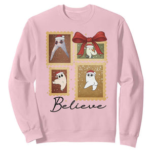 Fresno Nightcrawler Cryptid Christmas Believe Gift Sweatshirt TS12 Light Pink Print Your Wear