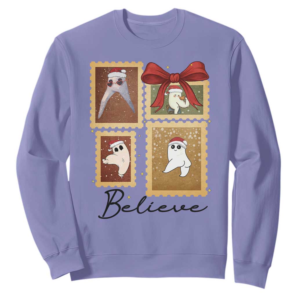 Fresno Nightcrawler Cryptid Christmas Believe Gift Sweatshirt TS12 Violet Print Your Wear
