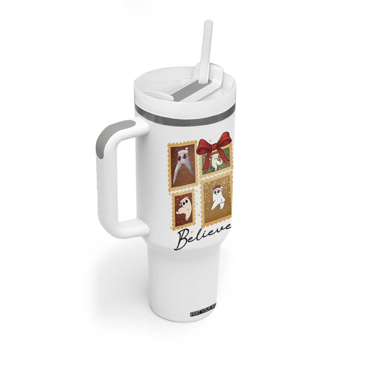 Fresno Nightcrawler Cryptid Christmas Believe Gift Tumbler With Handle TS12 Print Your Wear