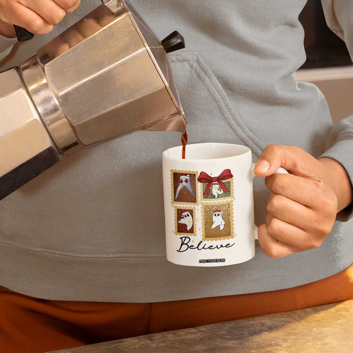 Fresno Nightcrawler Cryptid Christmas Believe Gift Coffee Mug TS12 Print Your Wear