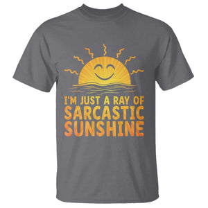Funny Im Just A Ray Of Sarcastic Sunshine T Shirt No Filter Attitude Gift TS12 Charcoal Print Your Wear