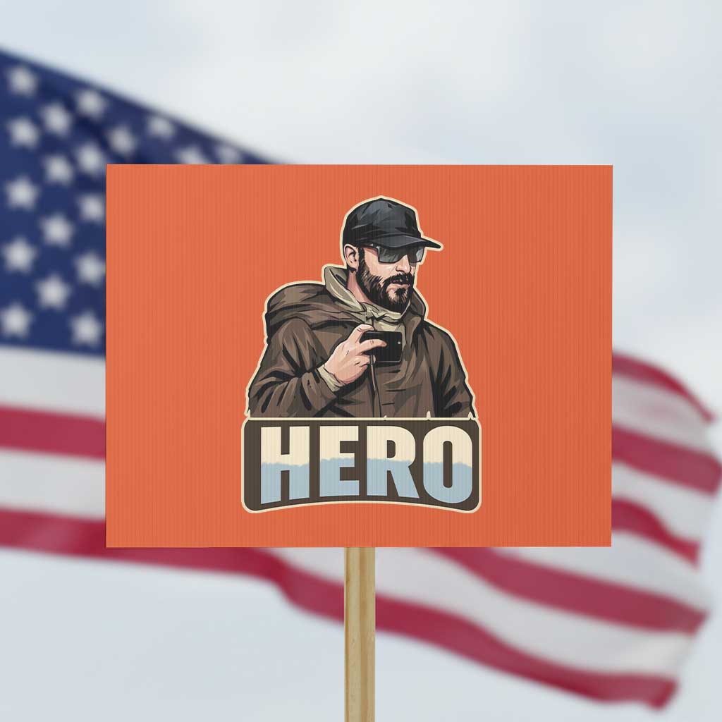 Community Hero Alex Pretti Protest Sign Minneapolis Support Gift TS12 Horizontal 18