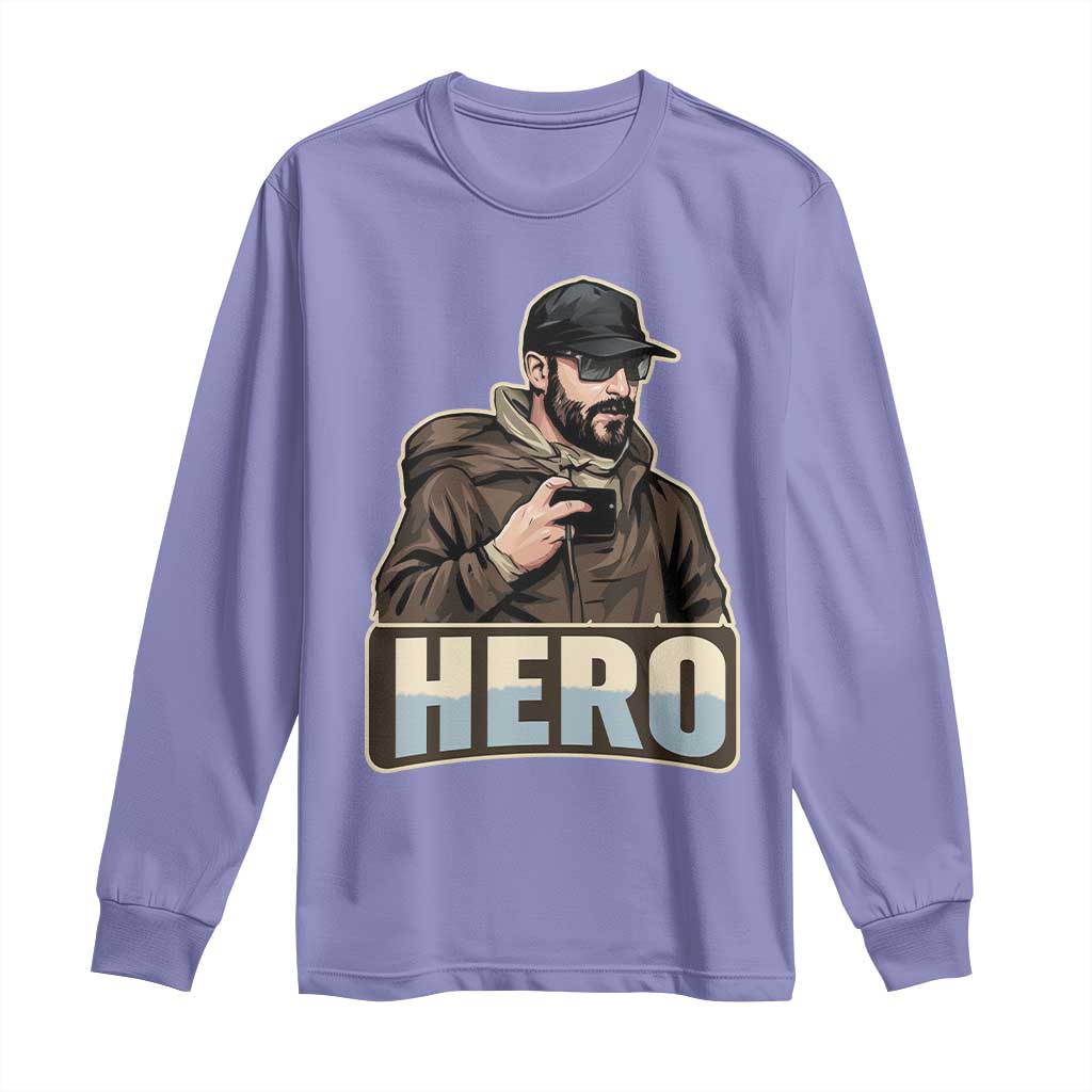 Community Hero Alex Pretti Long Sleeve Shirt Minneapolis Support Gift TS12 Violet Print Your Wear
