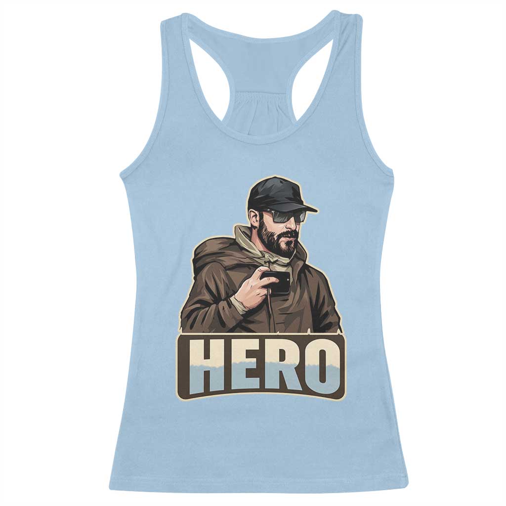 Community Hero Alex Pretti Racerback Tank Top Minneapolis Support Gift TS12 Light Blue Print Your Wear