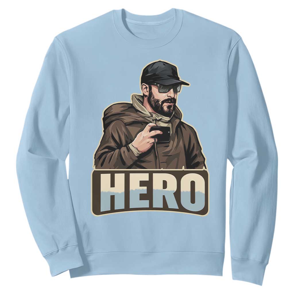 Community Hero Alex Pretti Sweatshirt Minneapolis Support Gift TS12 Light Blue Print Your Wear