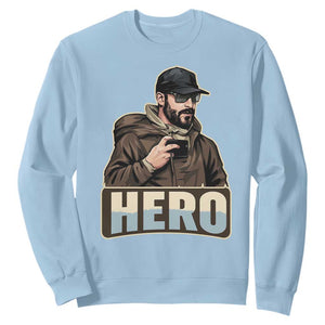 Community Hero Alex Pretti Sweatshirt Minneapolis Support Gift TS12 Light Blue Print Your Wear