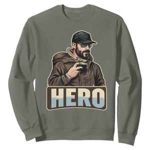 Community Hero Alex Pretti Sweatshirt Minneapolis Support Gift TS12 Military Green Print Your Wear