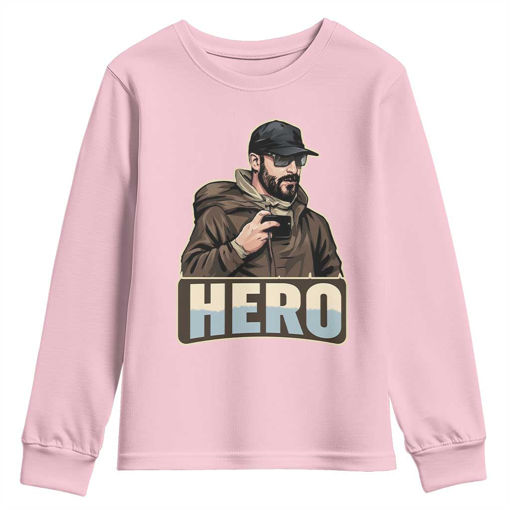 Community Hero Alex Pretti Youth Sweatshirt Minneapolis Support Gift TS12 Light Pink Print Your Wear