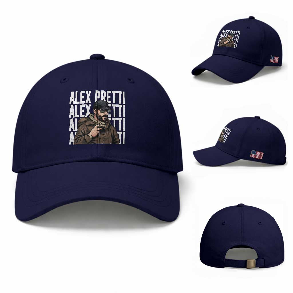 Alex Pretti Baseball Cap Minneapolis Hero Nurse Community Support Gift TS12 Baseball Cap Universal Fit Dark Blue Print Your Wear