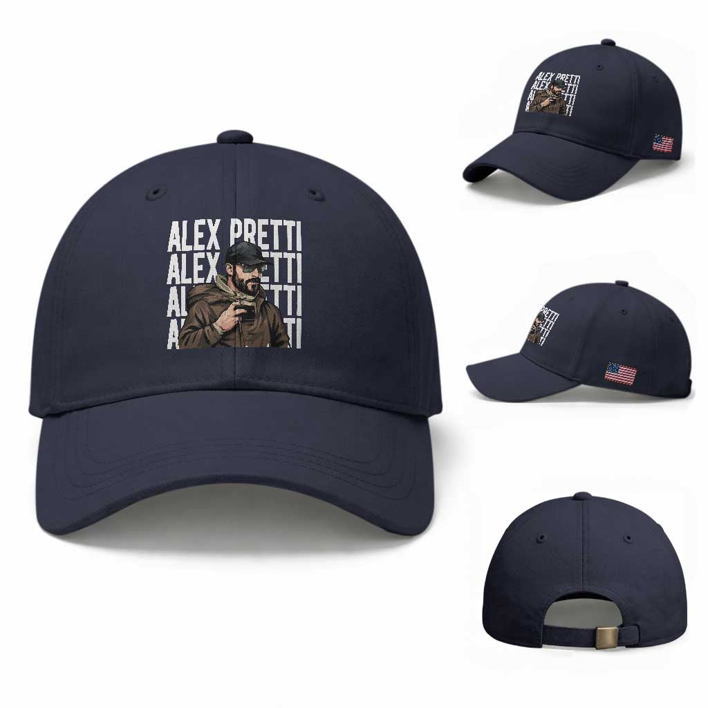 Alex Pretti Baseball Cap Minneapolis Hero Nurse Community Support Gift TS12 Baseball Cap Universal Fit Navy Print Your Wear
