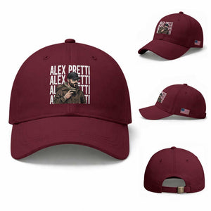 Alex Pretti Baseball Cap Minneapolis Hero Nurse Community Support Gift TS12 Baseball Cap Universal Fit Maroon Print Your Wear