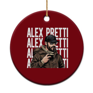 Alex Pretti Ceramic Ornament Minneapolis Hero Nurse Community Support Gift TS12 1pc Red Print Your Wear