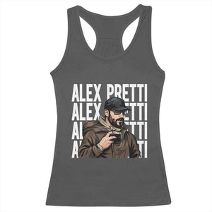 Alex Pretti Racerback Tank Top Minneapolis Hero Nurse Community Support Gift TS12 Dark Heather Print Your Wear