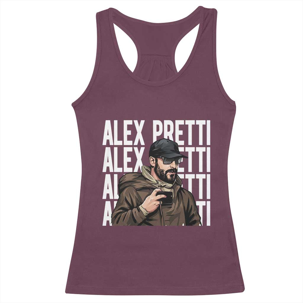 Alex Pretti Racerback Tank Top Minneapolis Hero Nurse Community Support Gift TS12 Maroon Print Your Wear