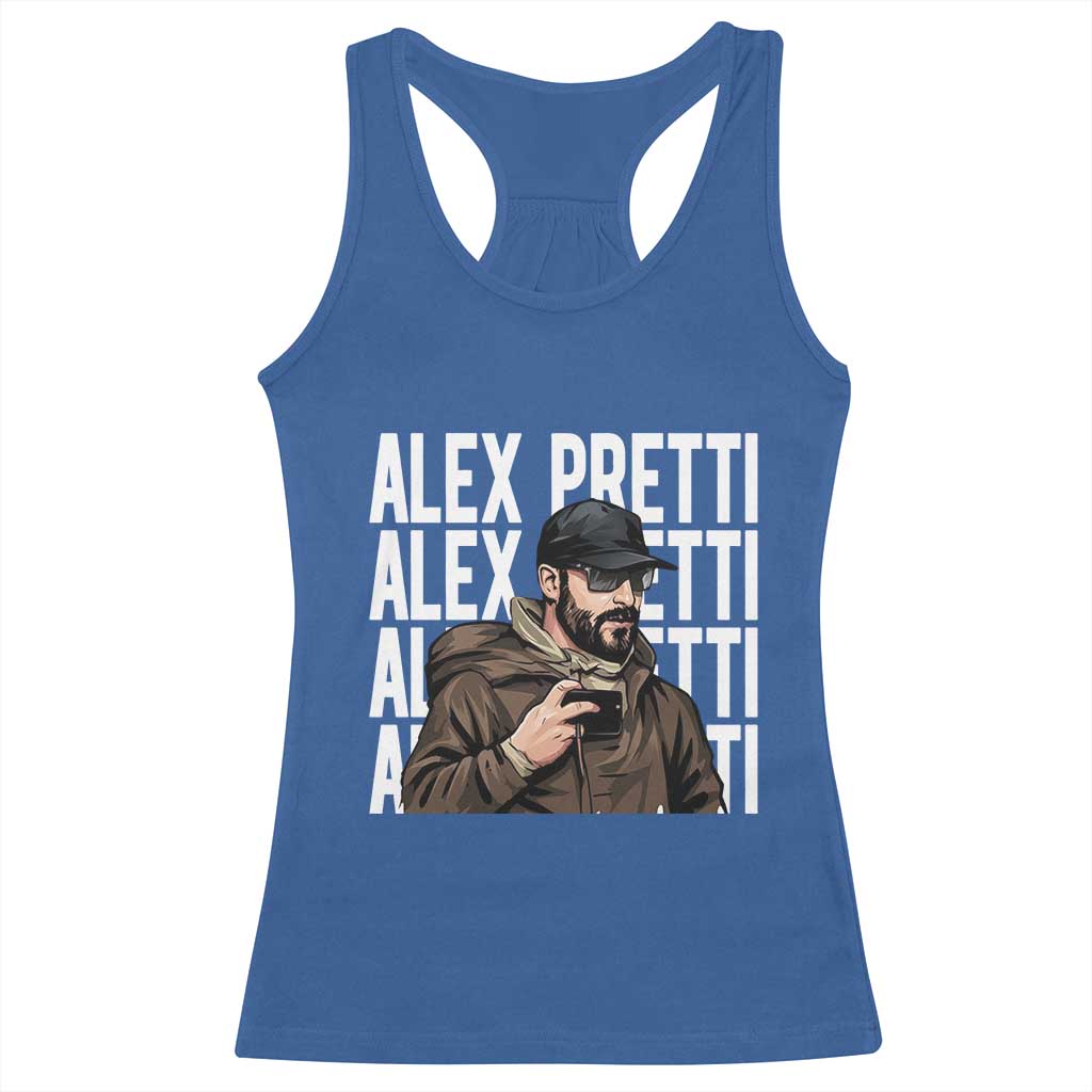 Alex Pretti Racerback Tank Top Minneapolis Hero Nurse Community Support Gift TS12 Royal Blue Print Your Wear