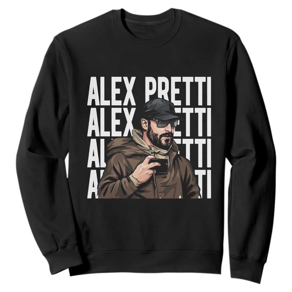 Alex Pretti Sweatshirt Minneapolis Hero Nurse Community Support Gift TS12 Black Print Your Wear