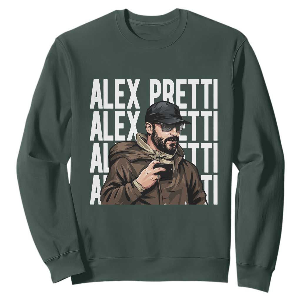 Alex Pretti Sweatshirt Minneapolis Hero Nurse Community Support Gift TS12 Dark Forest Green Print Your Wear
