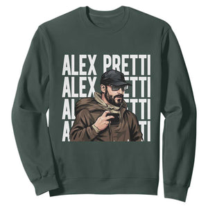 Alex Pretti Sweatshirt Minneapolis Hero Nurse Community Support Gift TS12 Dark Forest Green Print Your Wear