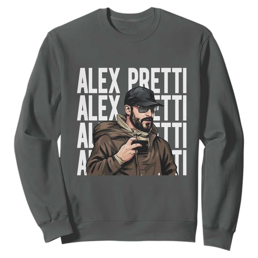 Alex Pretti Sweatshirt Minneapolis Hero Nurse Community Support Gift TS12 Dark Heather Print Your Wear