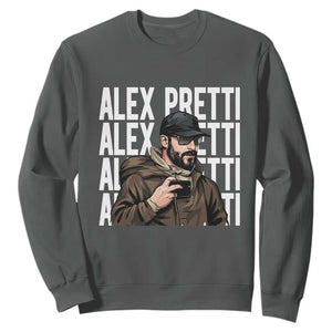 Alex Pretti Sweatshirt Minneapolis Hero Nurse Community Support Gift TS12 Dark Heather Print Your Wear