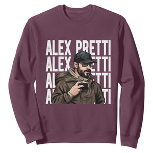 Alex Pretti Sweatshirt Minneapolis Hero Nurse Community Support Gift TS12 Maroon Print Your Wear