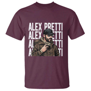 Alex Pretti T Shirt Minneapolis Hero Nurse Community Support Gift TS12 Maroon Print Your Wear