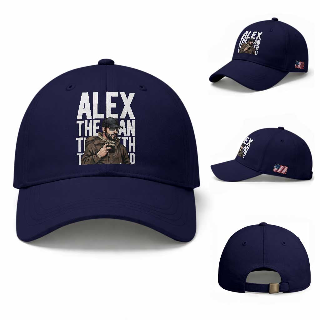 Alex Pretti Baseball Cap Alex The Man The Myth The Legend Vintage Gift TS12 Baseball Cap Universal Fit Dark Blue Print Your Wear