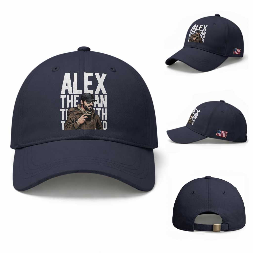 Alex Pretti Baseball Cap Alex The Man The Myth The Legend Vintage Gift TS12 Baseball Cap Universal Fit Navy Print Your Wear