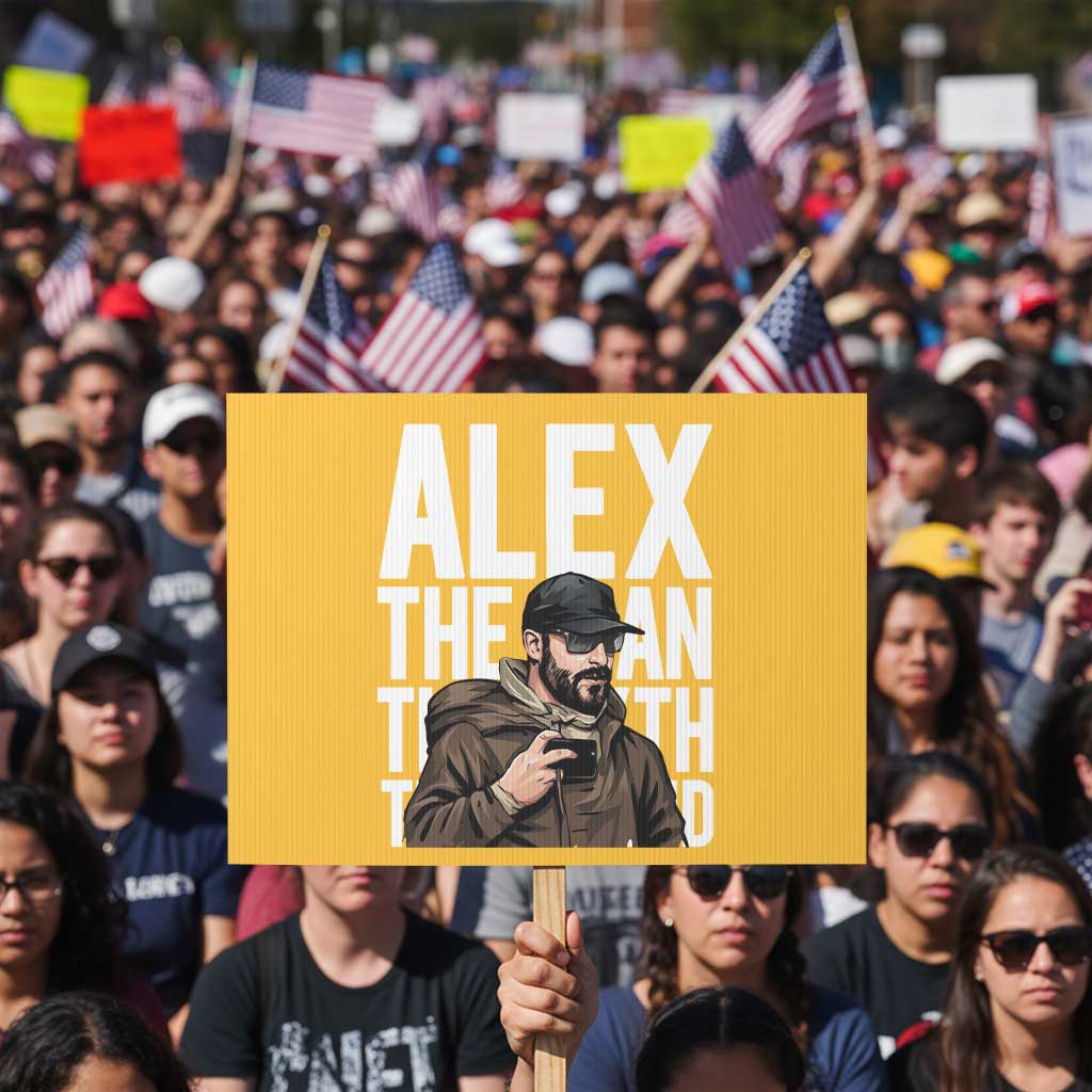 Alex Pretti Protest Sign Alex The Man The Myth The Legend Vintage Gift TS12 Horizontal 18